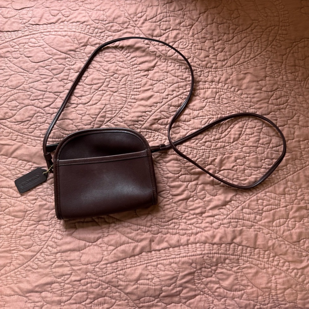 Coach Brown Leather Crossbody Bag vintage 9017 Abbie